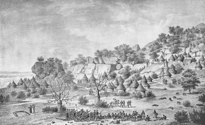 Vue du village au nord d